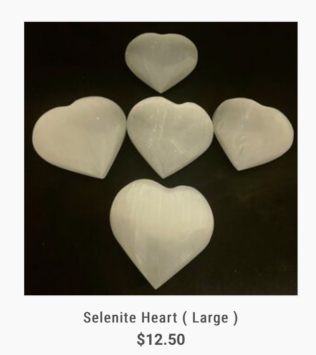 buy Selenite Hearts